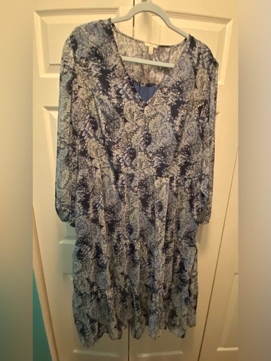 Joie Dresses & Skirts - Joie Blue & White Flowy Boho-Chic/Peasant Style/Paisley Pattern Maxi Dress XXL